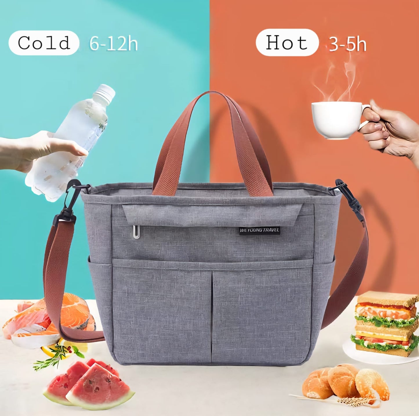 Tote Lunch Bag waterproof 23cm