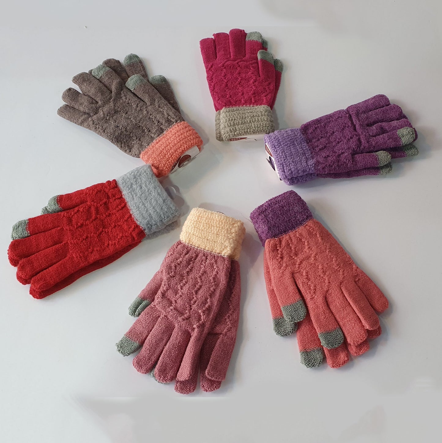 Colorful Knit / Touch Gloves