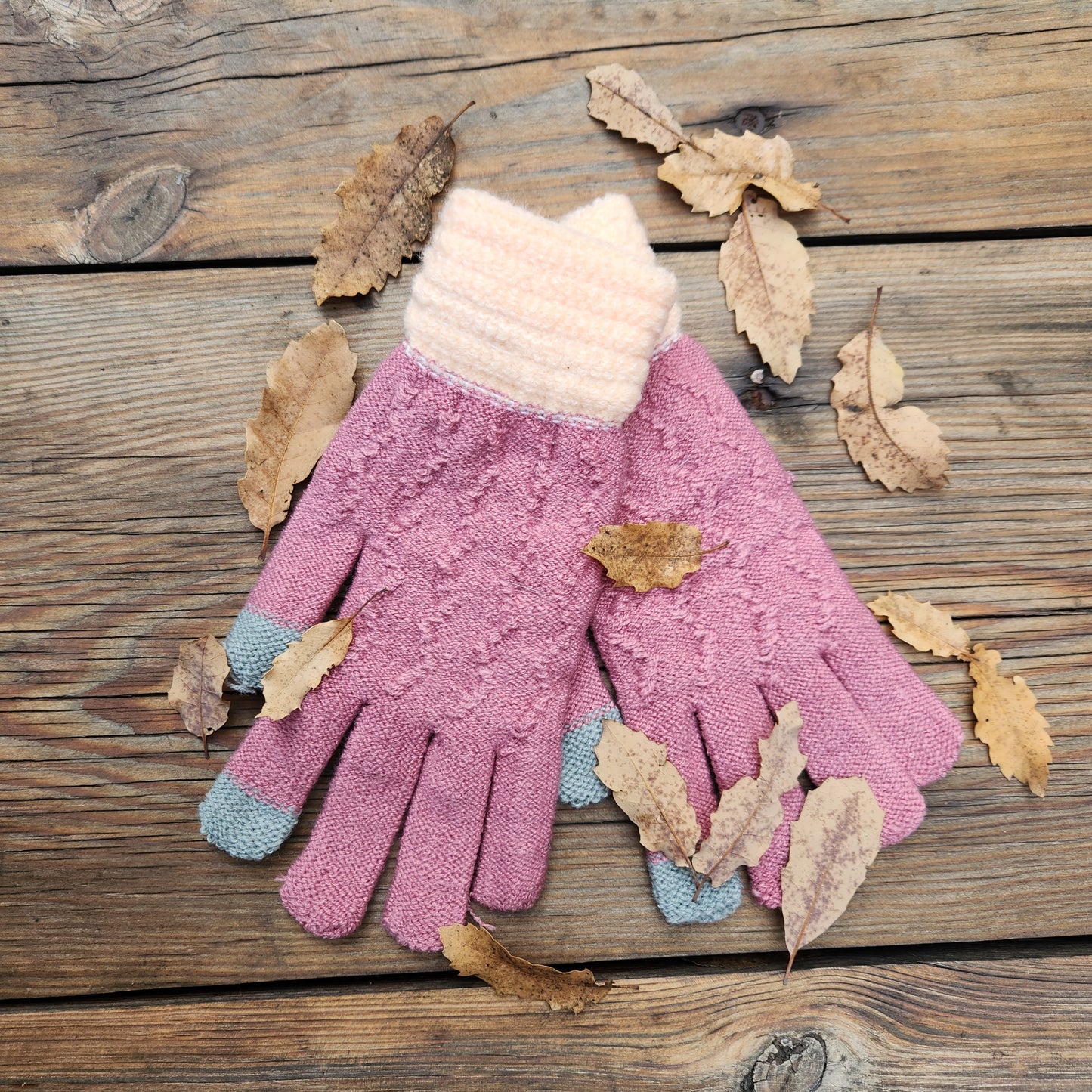 Colorful Knit / Touch Gloves